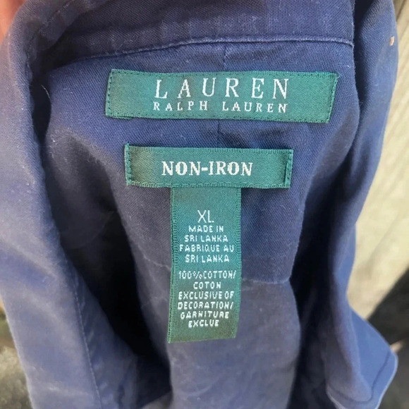 LAUREN RALPH LAUREN MENS NON IRON BUTTON DOWN SHIRT - Picture 3 of 5